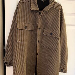 Anthro x Current Air Houndstooth Shacket